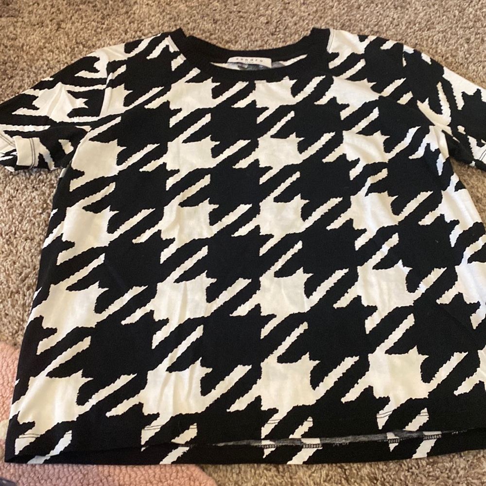 Sandro houndstooth tshirt
